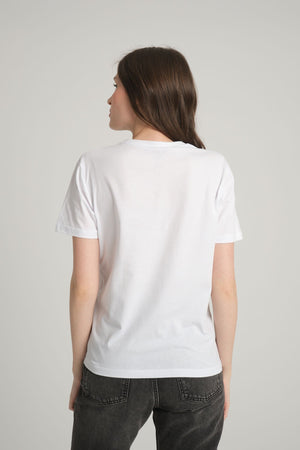 Women's White T-Shirt with Göbeklitepe Print "Vulture Stone"