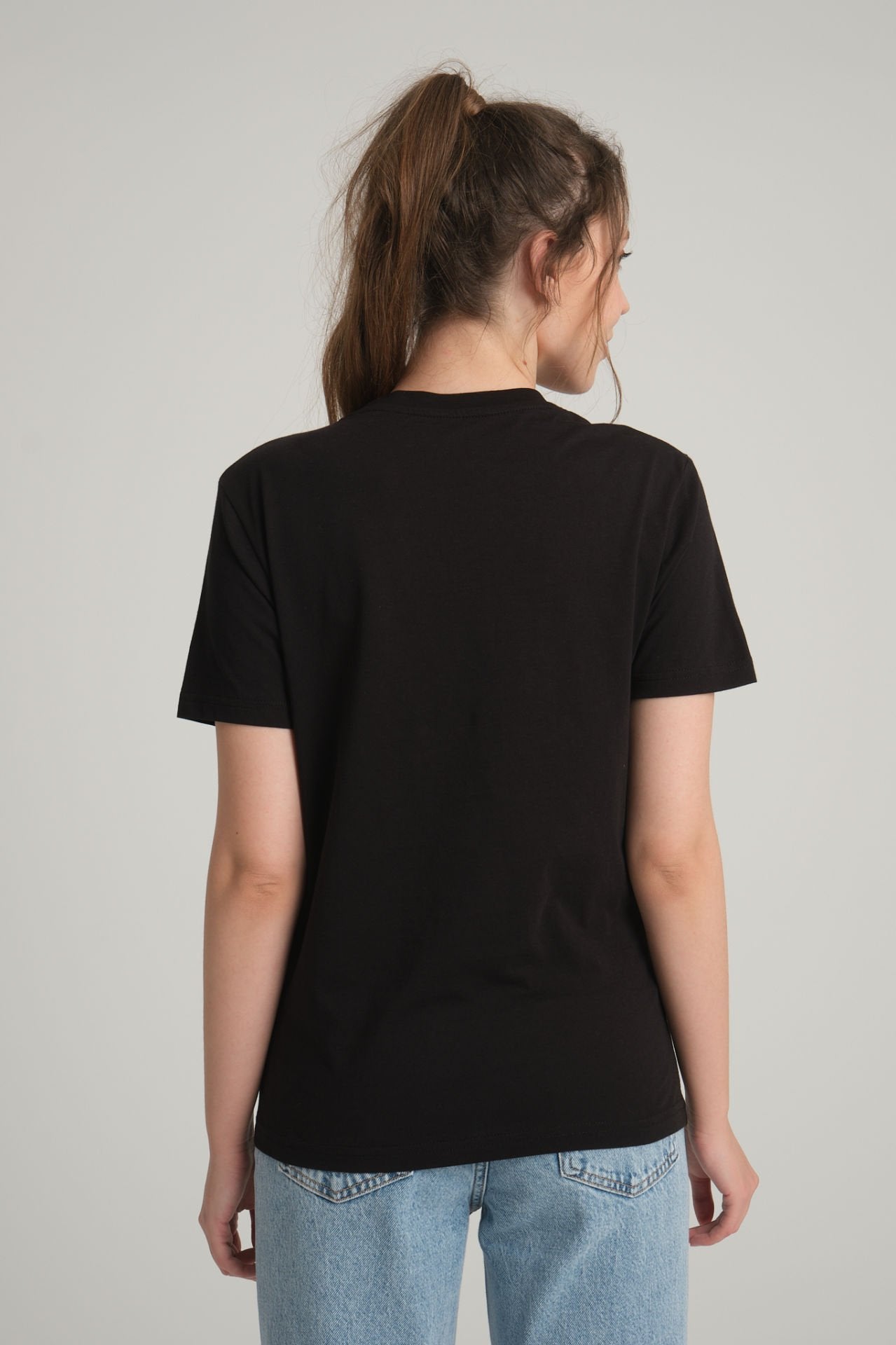 Gobeklitepe Printed Women's Black T-Shirt ''Plan A,B,C,D''