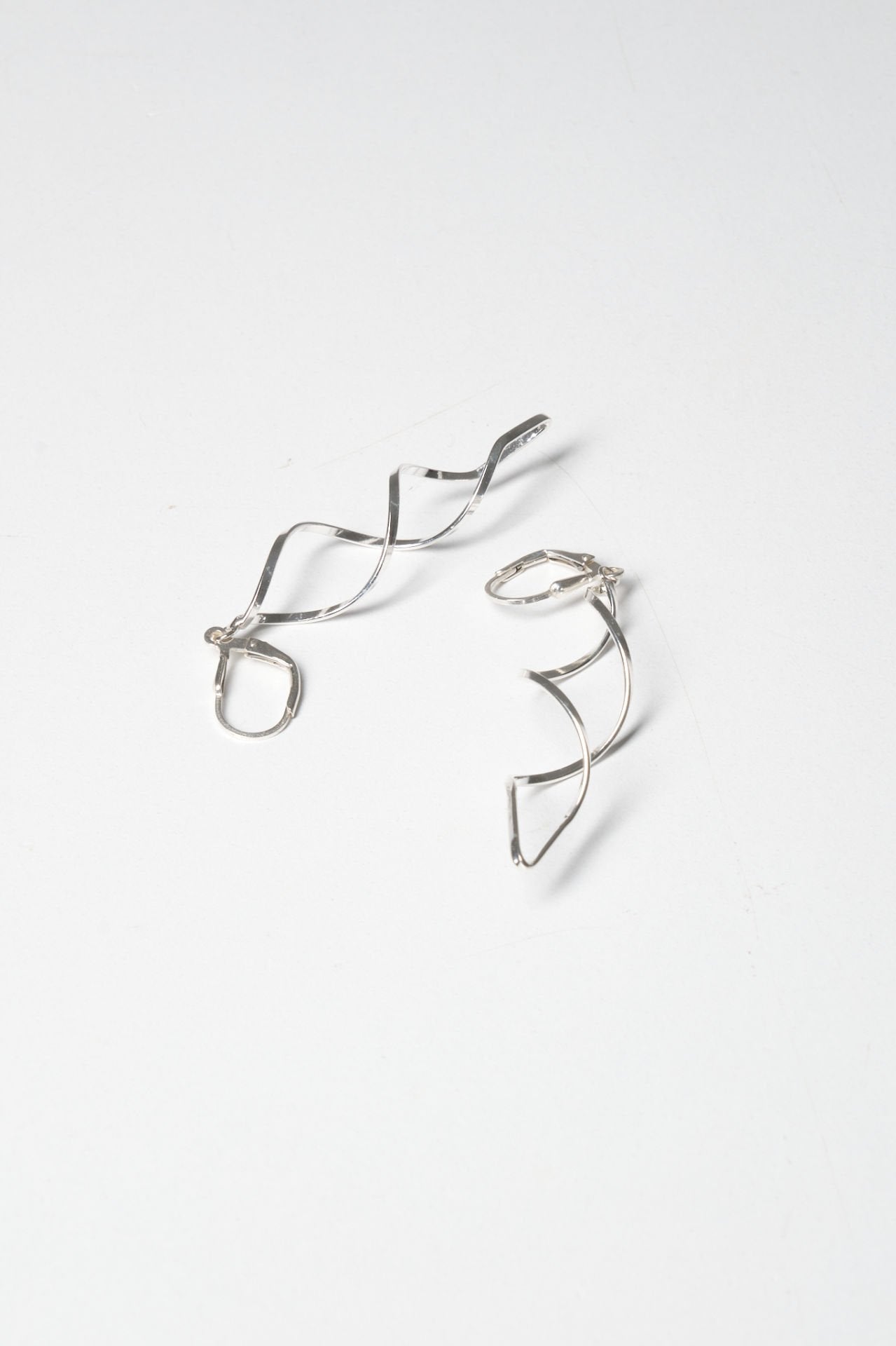 Silver Spiral Earrings
