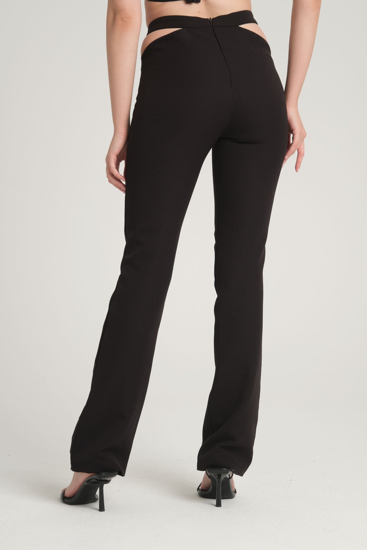 Cut Out Black Trousers