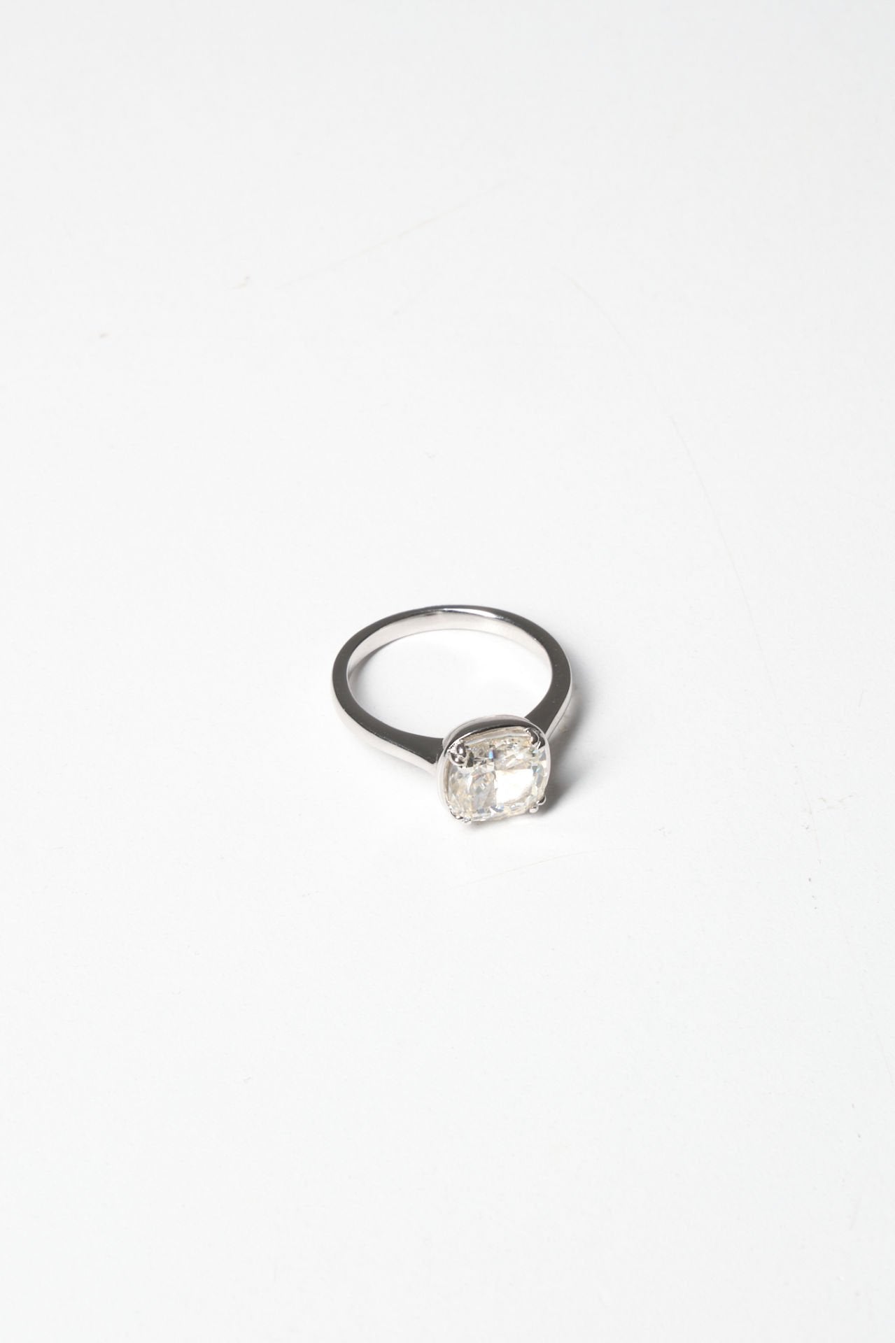 Silver Solitaire Ring