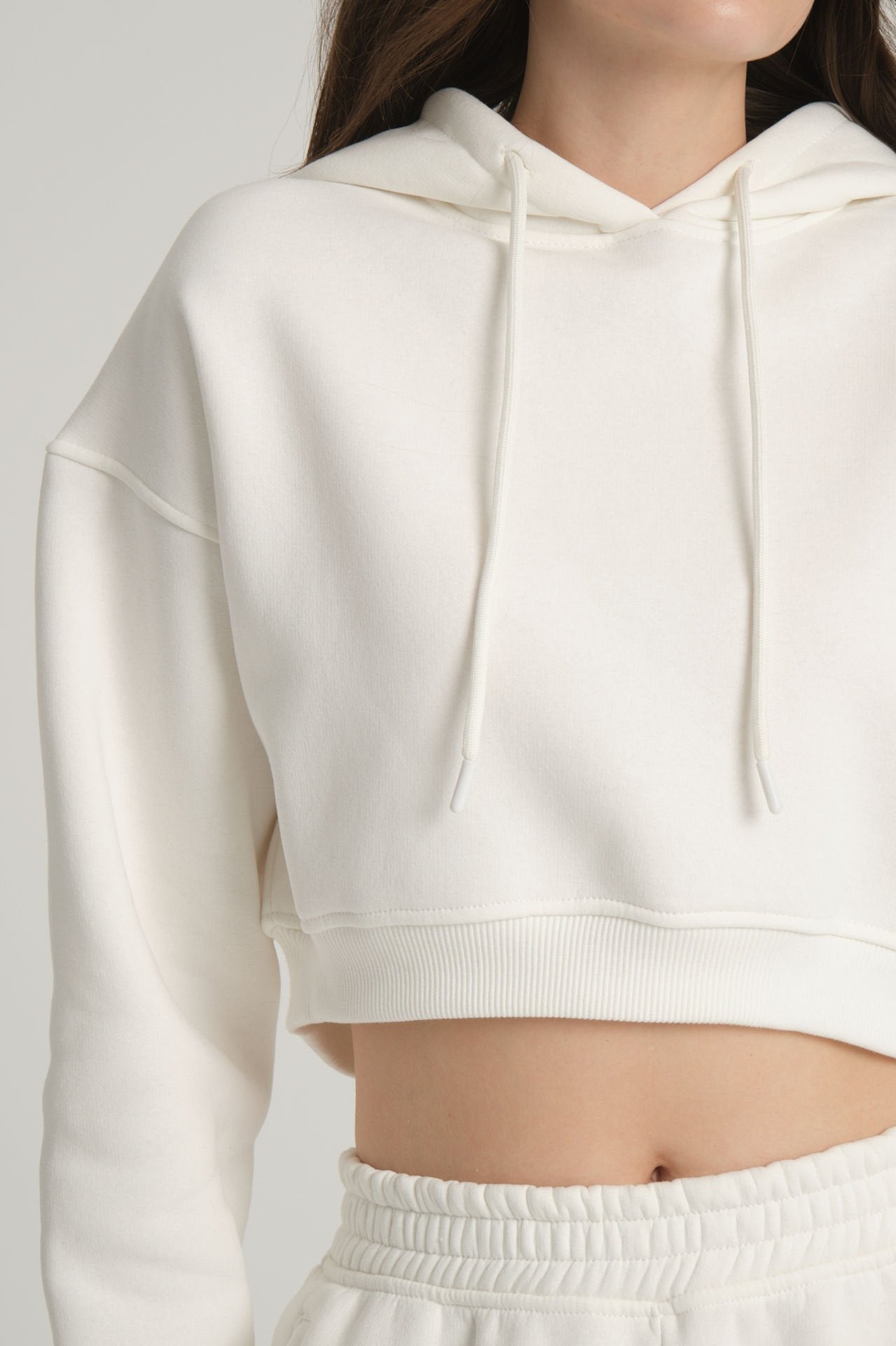 Raised Ecru Hoodie