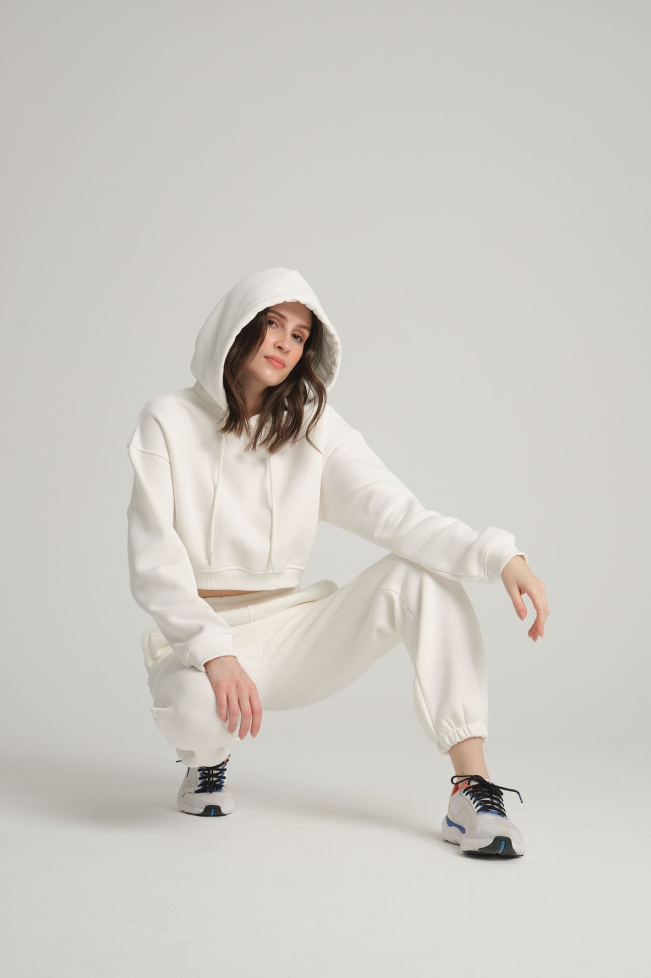 Raised Ecru Hoodie