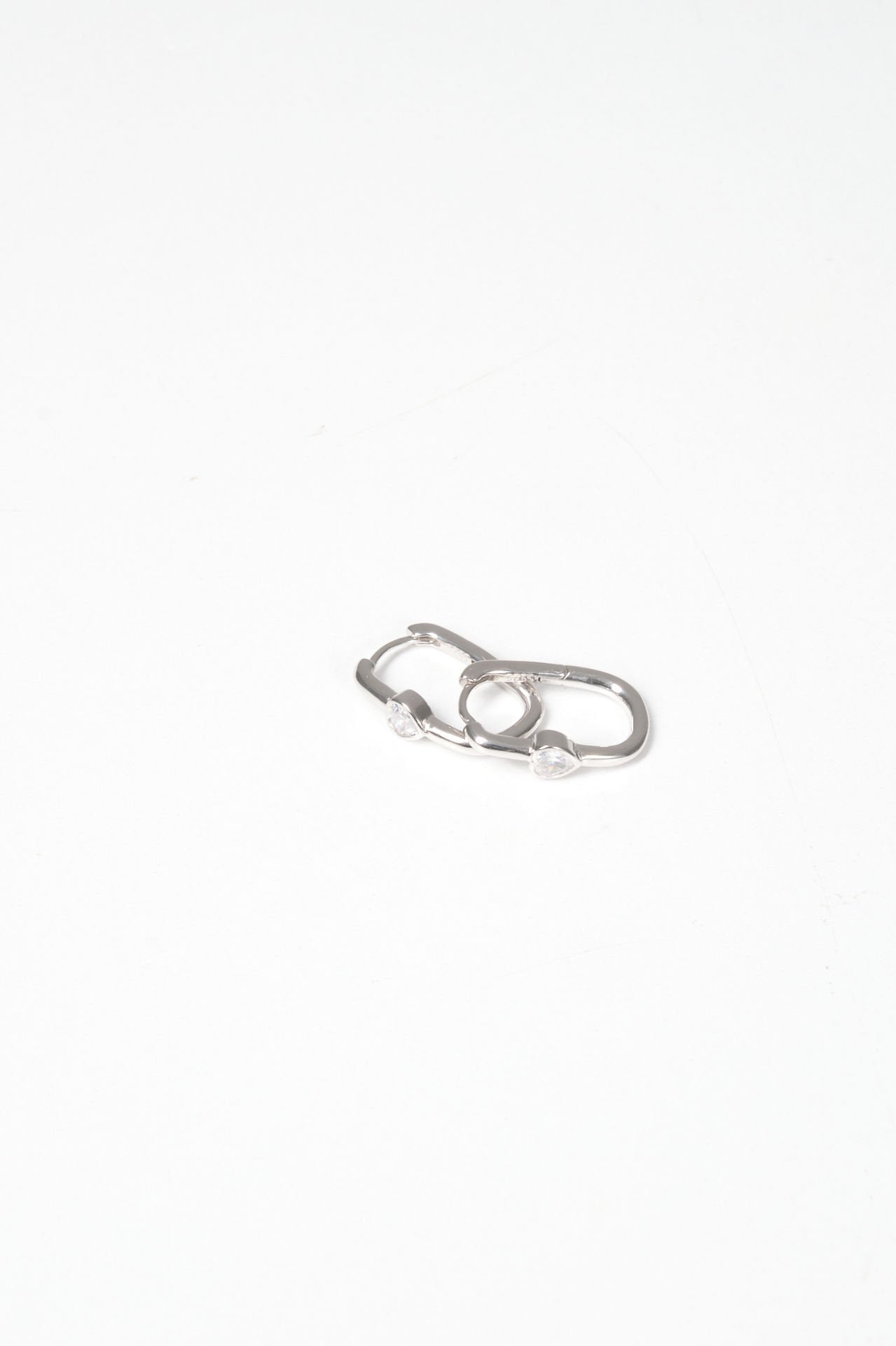 Silver Heart Hoop Earrings