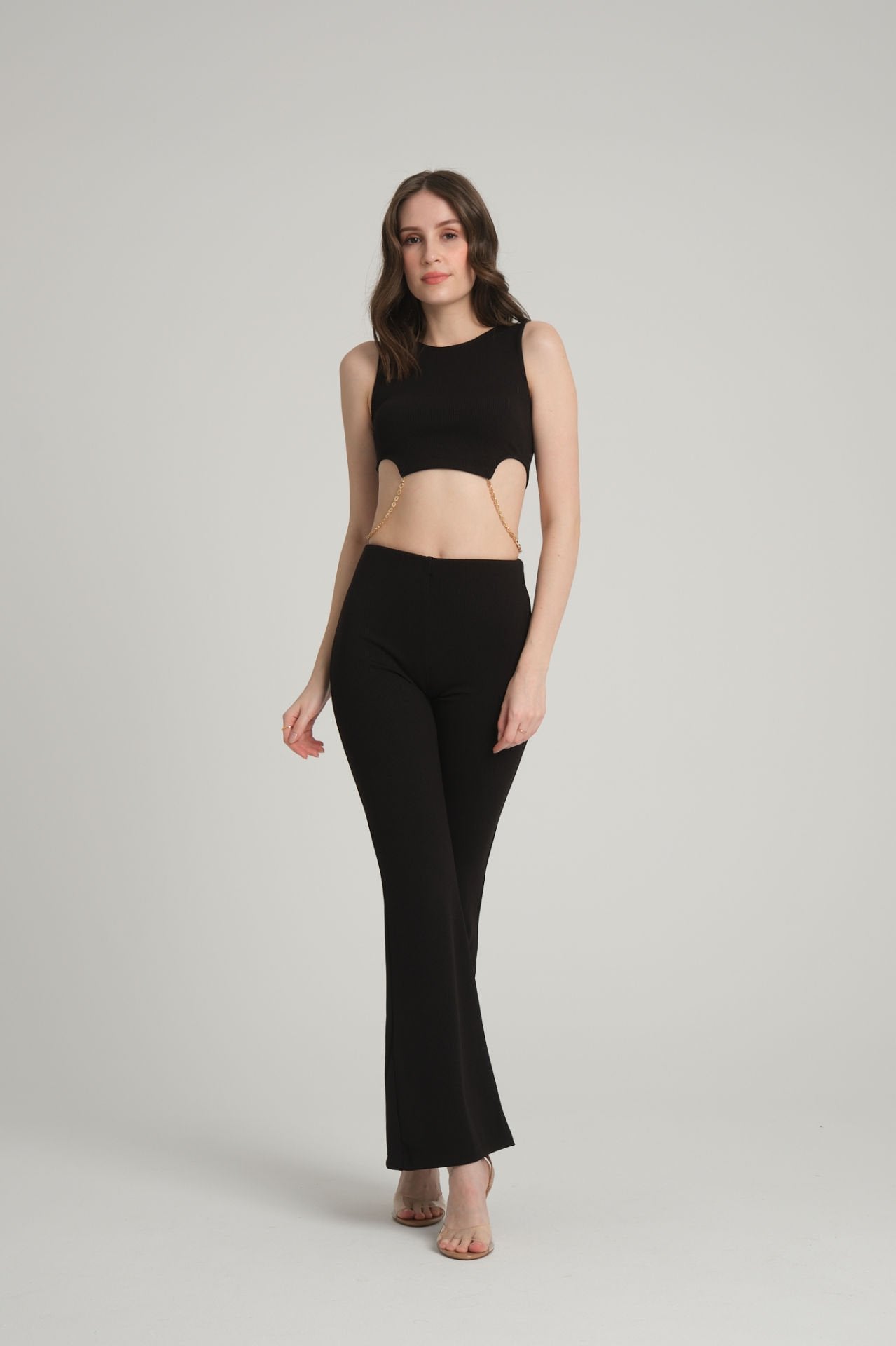 Bell-bottomed corduroy trousers