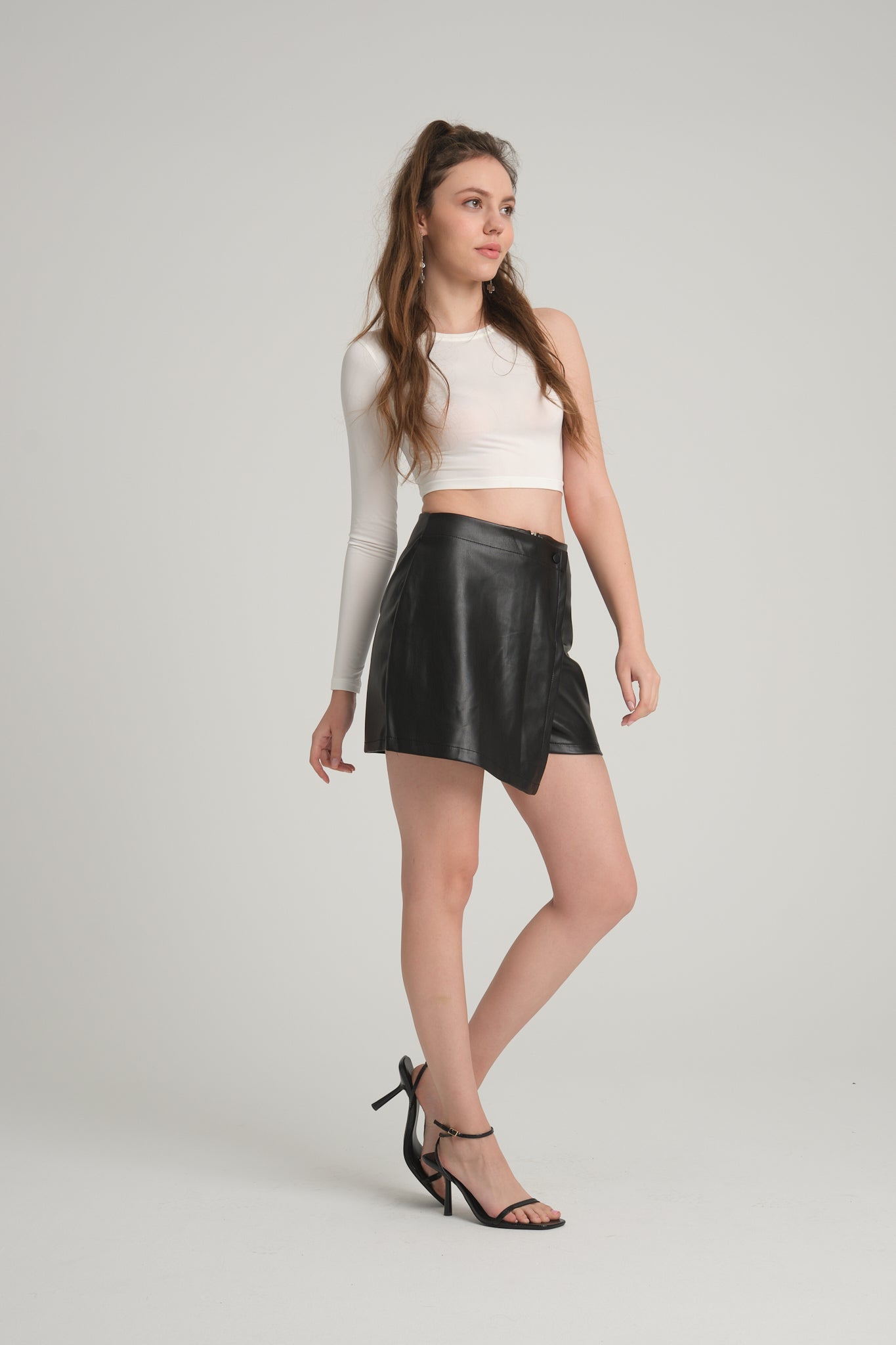 One Shoulder Micro Crop Top
