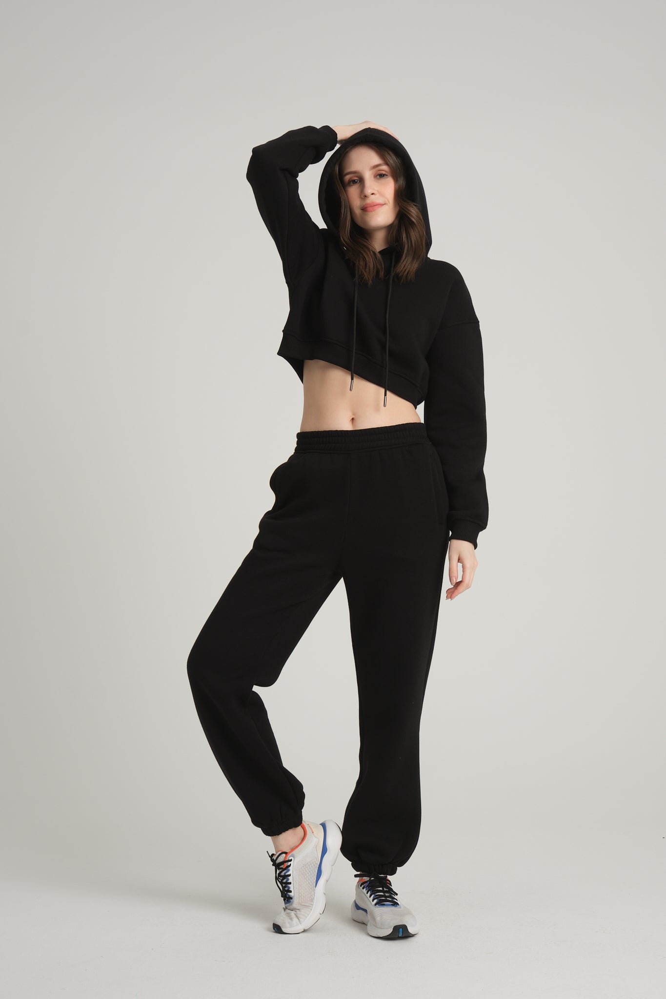 Raised Black Jogger Tracksuit