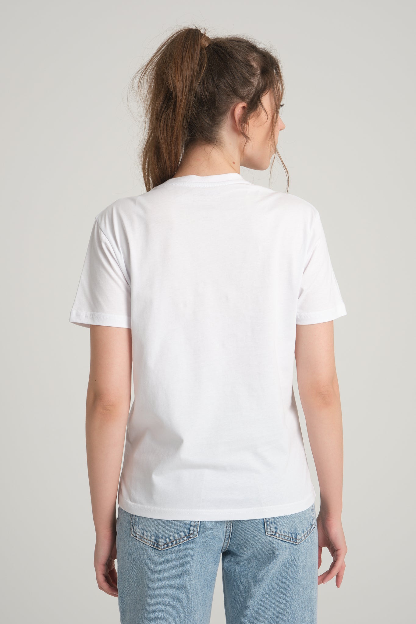 Women's White T-Shirt with Göbeklitepe Print ''The Story of Snakes and Birds''