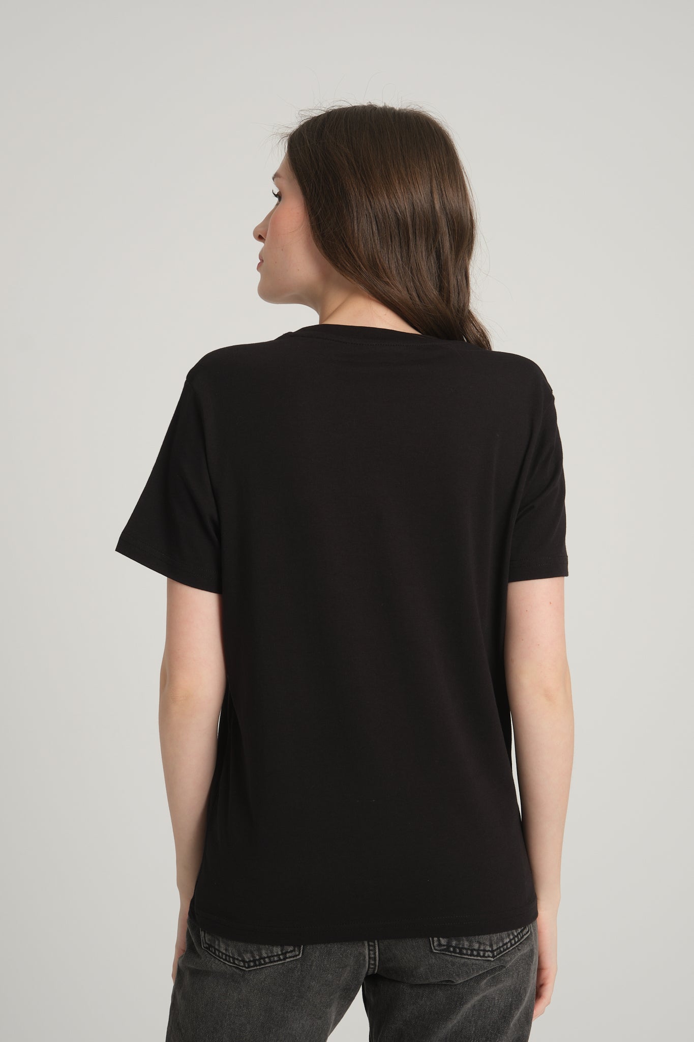 Women's Black T-Shirt with Göbeklitepe Print "Vulture Stone"