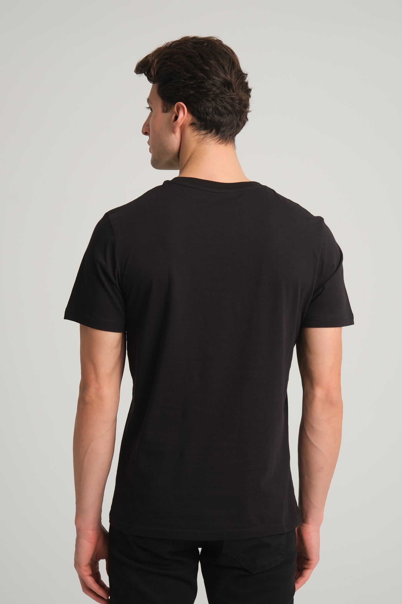 Gobeklitepe Printed Men's Black T-Shirt "Serpent Column"