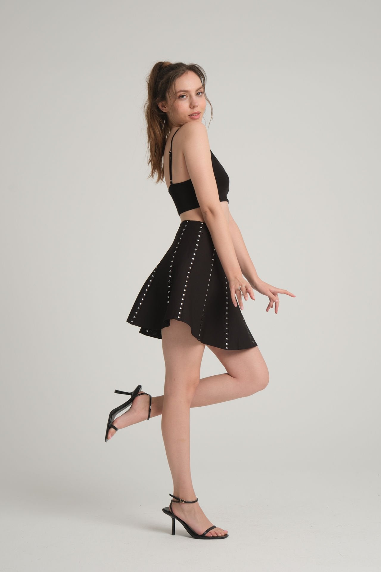Studded Bell Skirt