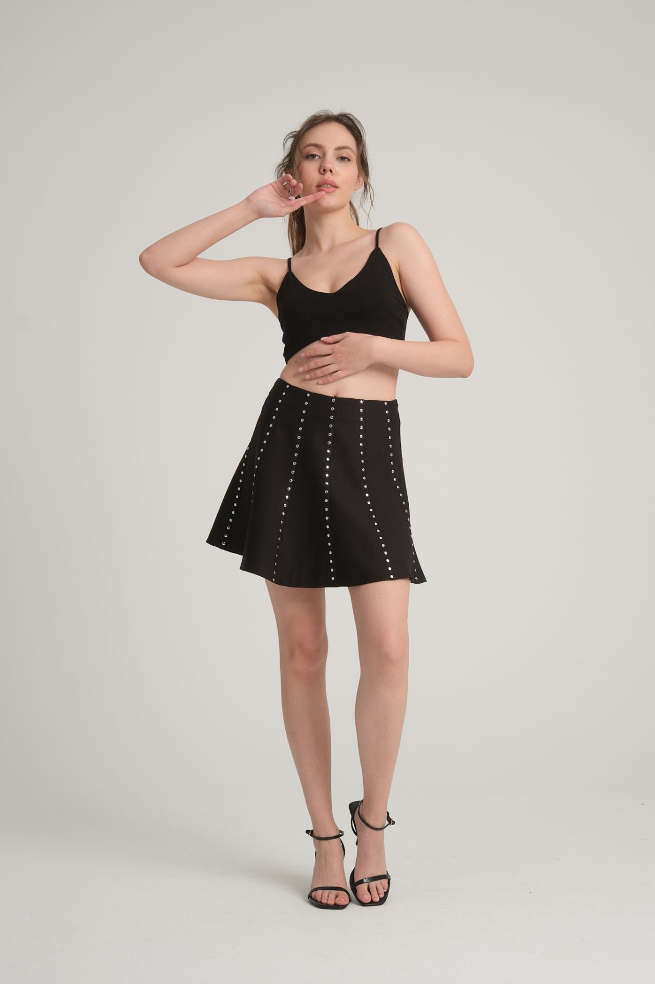 Studded Bell Skirt